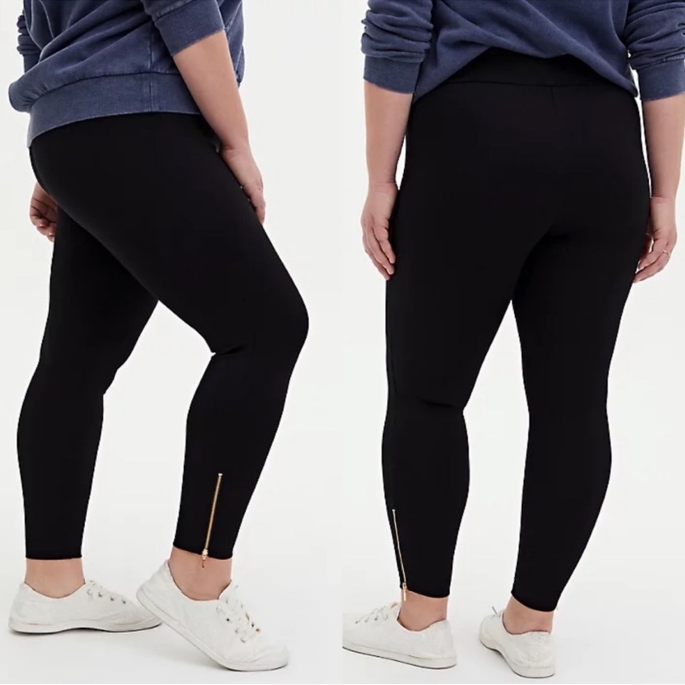 Torrid Black Zip Hem Pixie Ponte Pant